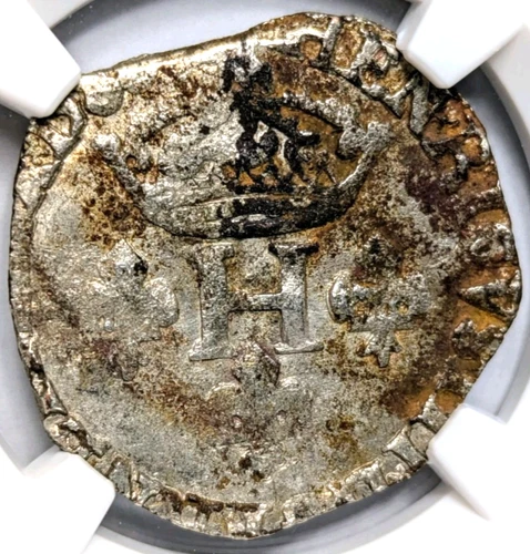 1588 Henry III France NGC Unc Detail Crest Cross Crown Billon Double Sol Parisis