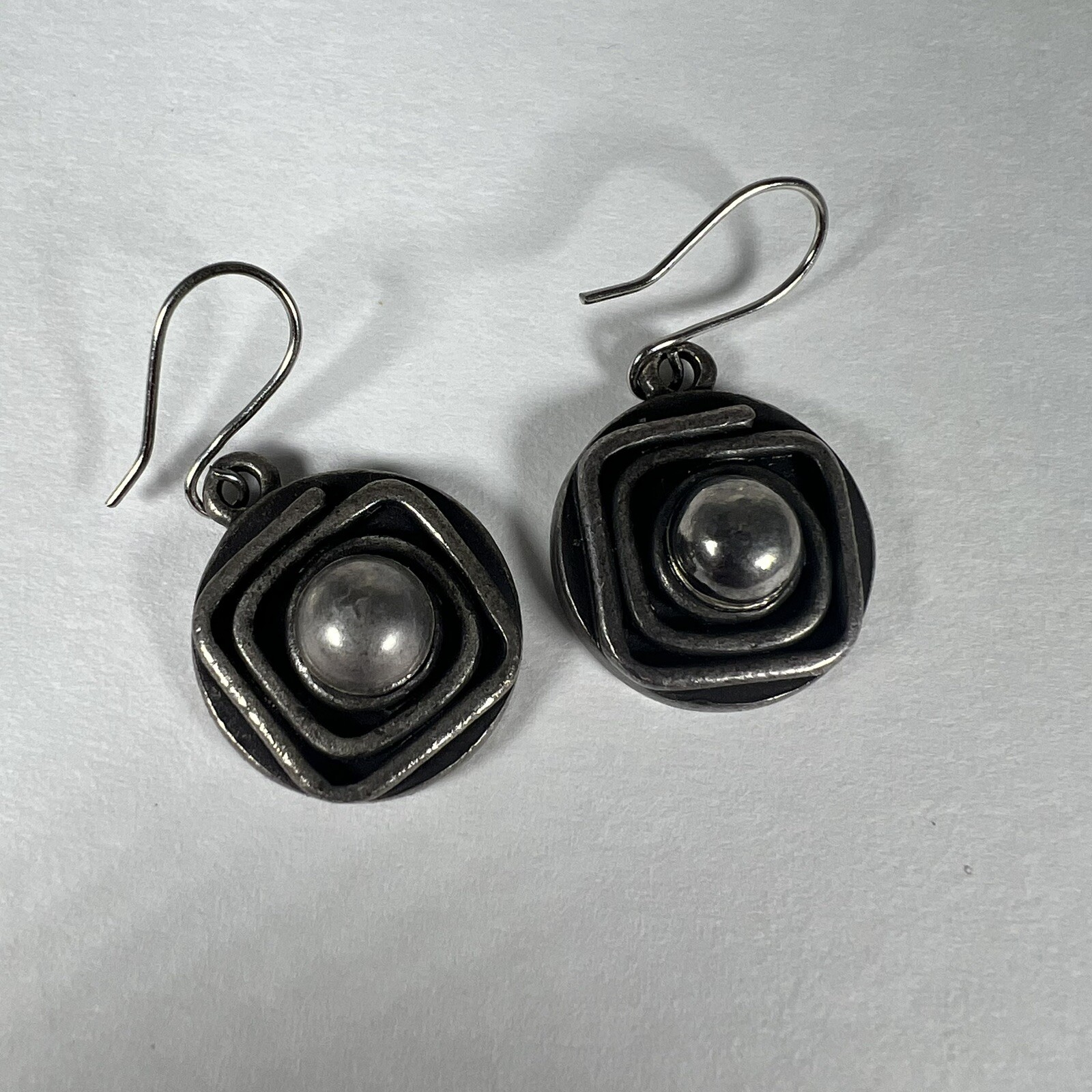 Sterling Silver Modernist Necklace and Matching E… - image 7