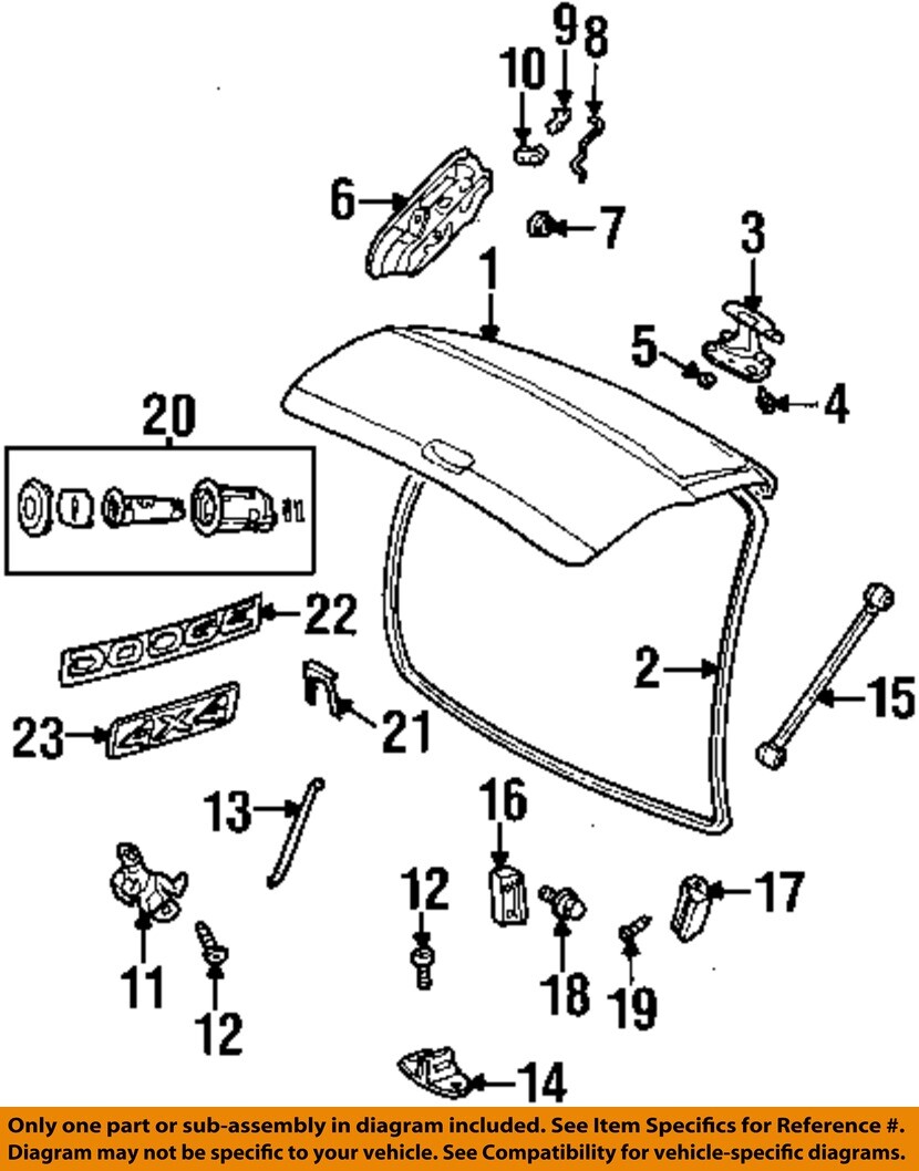 CHRYSLER OEM 84-12 1500 Front Door Lock Hardware-Latch Rods Clip ...