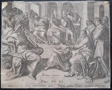 16thC.  OLD MASTER -  P. GALLE after BLOCKLANDT: CHRIST HEALS THE CRIPPLED WOMAN