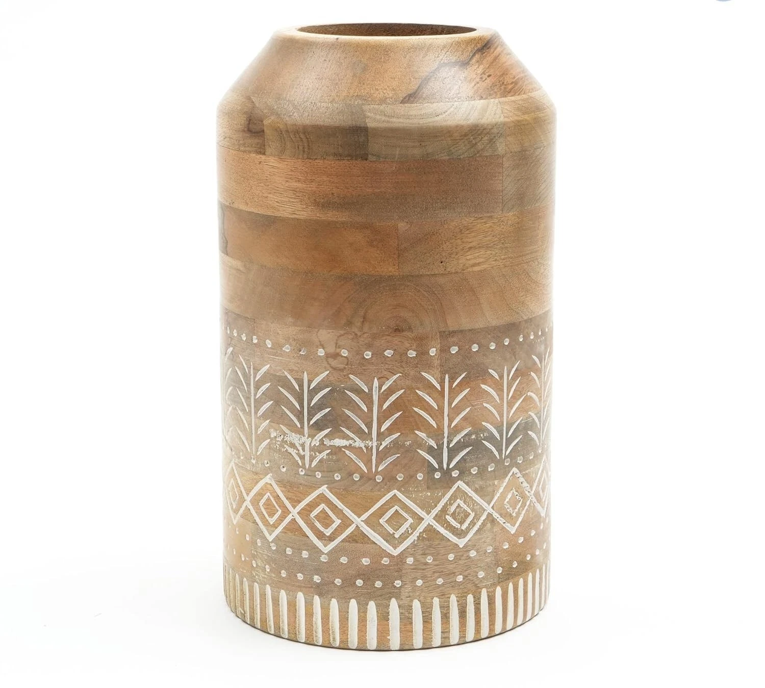Fatto a Mano Legno Vaso di Fiori Tavolo da Pranzo Decorativo Articolo Casa