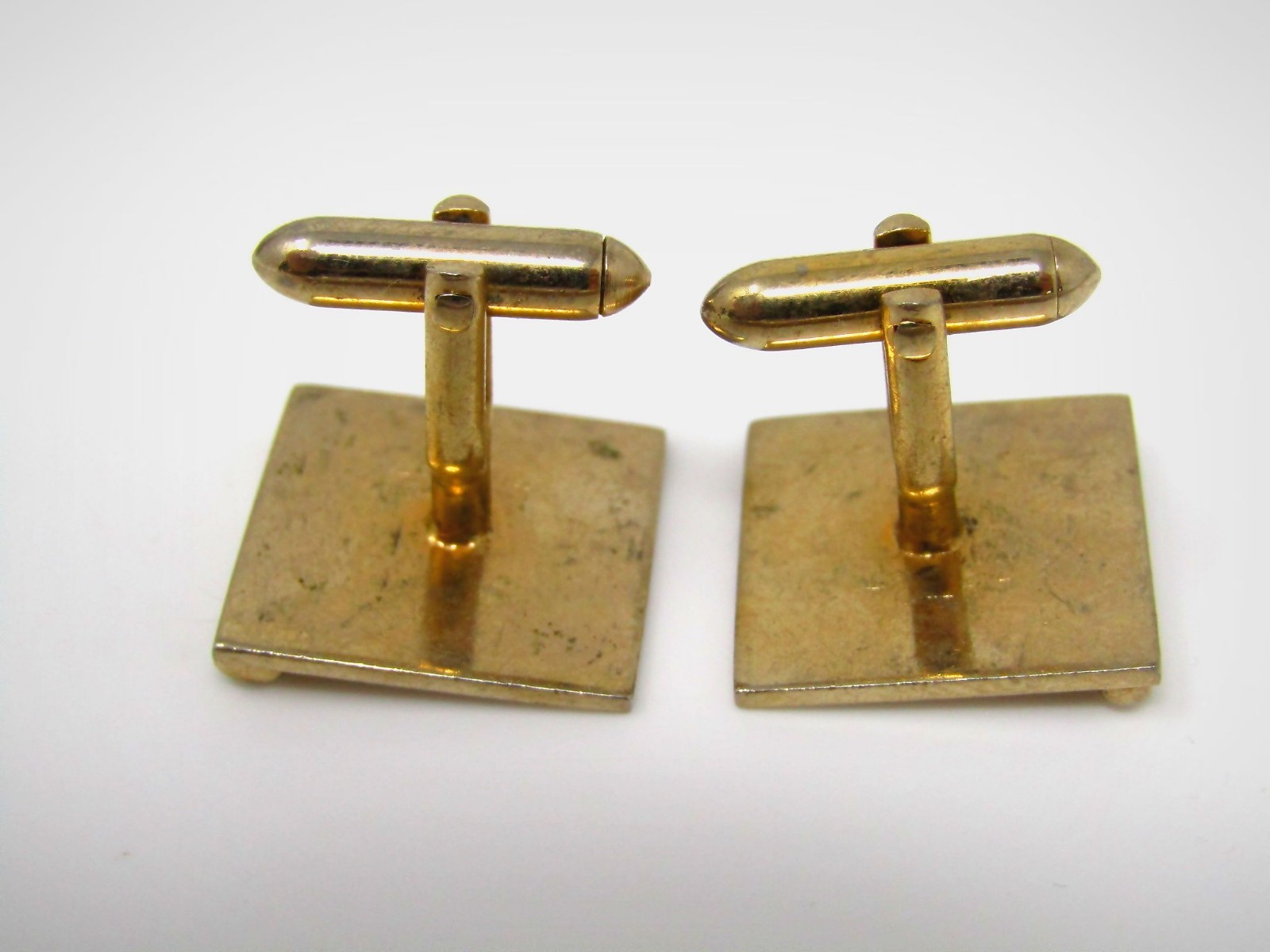 Vintage Collectible Cufflinks Vine Flower Design Gold Tone Square eBay