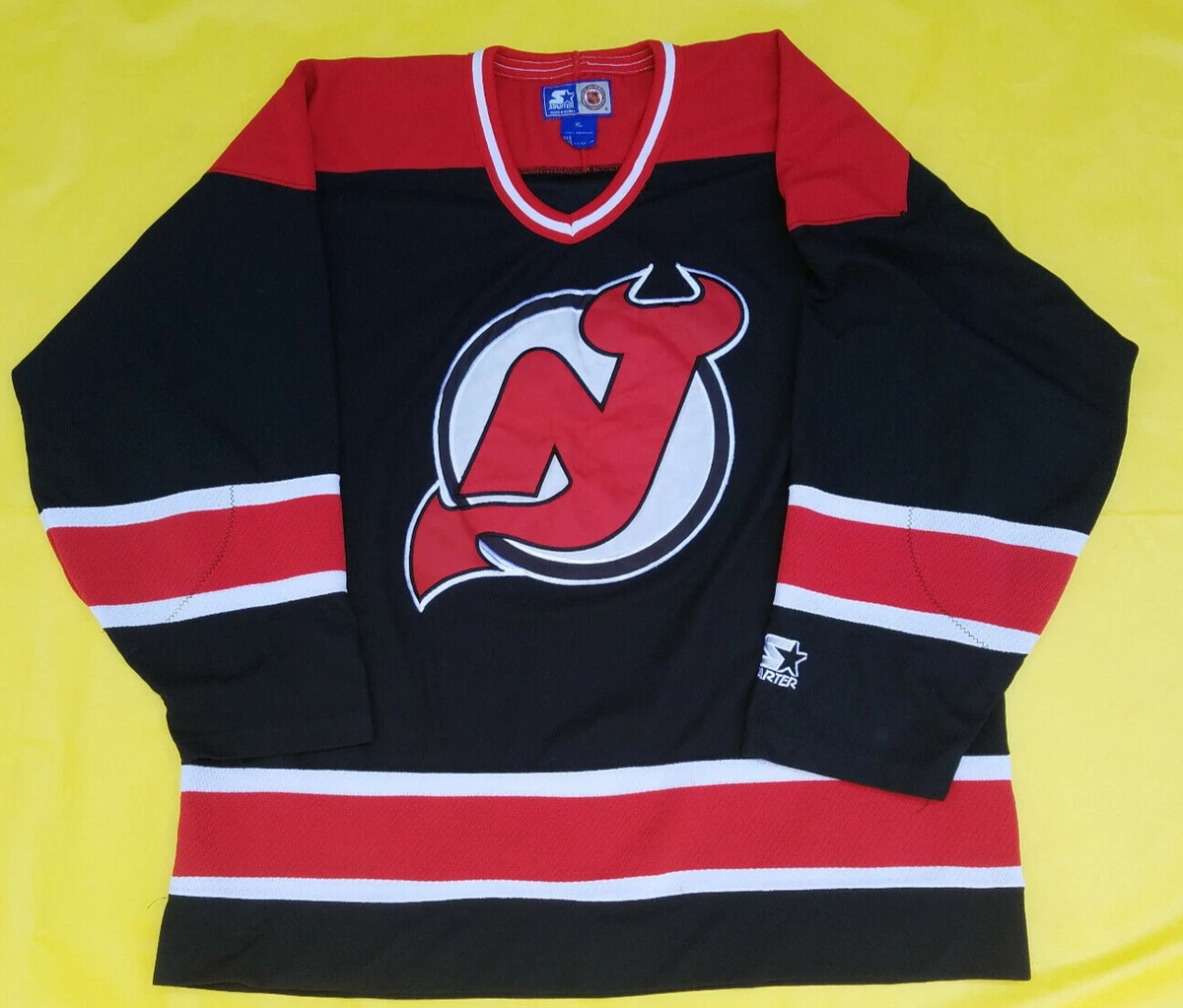 XL mens New Jersey Devils jersey red / black retro Starter #Jersey