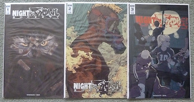 NIGHT OWL SOCIETY #1-3 VARIANT SET..JAMES VENHAUS/PIUS BAK.IDW 2017 1ST PRINT.NM