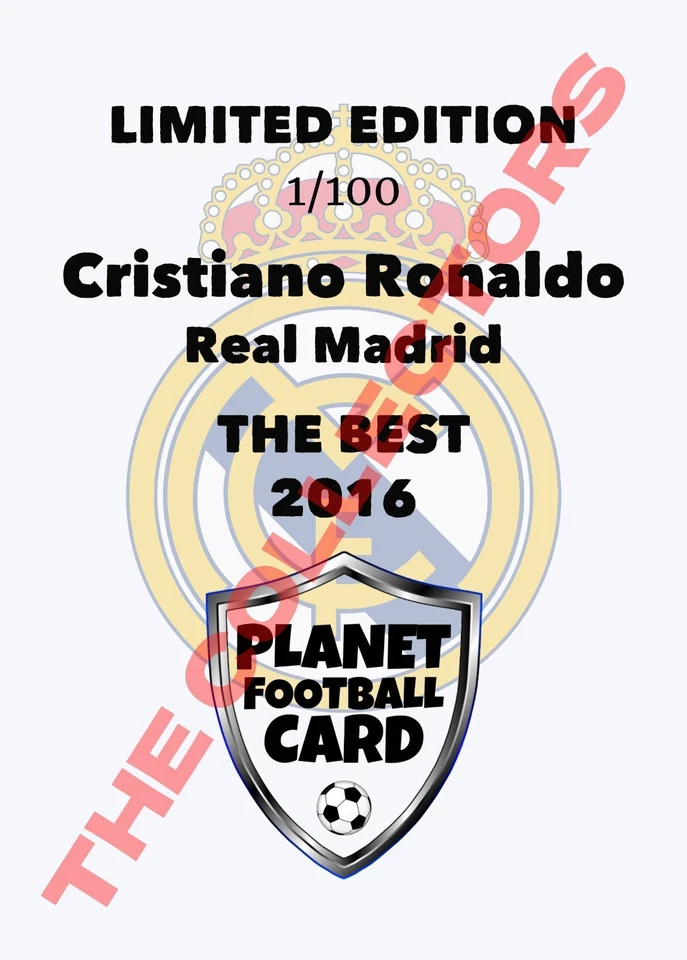CRISTIANO RONALDO, REAL MADRID, THE BEST 16. COLECTION CARD. NO PANINI/ NO TOPPS - Imagen 2 de 2