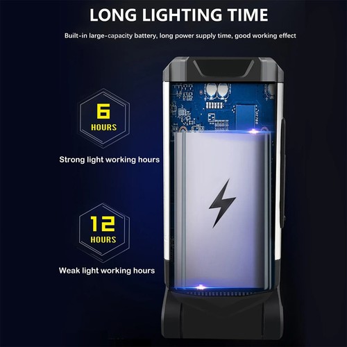 Led Work Light 10w Flashlights Waterproof Magnetic Rechargeable Cob Working Hook - Picture 8 of 13