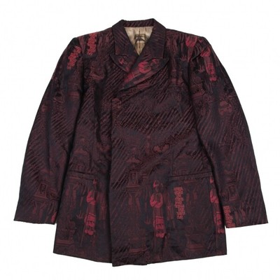 Jean-Paul GAULTIER HOMME Jacquard Magnet-button Jacket Size 48(K 