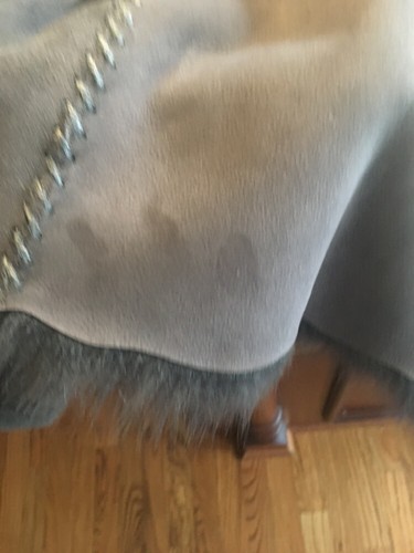 Chaleco de piel de oveja Elie Tahari cordero chaqueta gris gamuza cuero talla XS #1 - Imagen 7 de 7