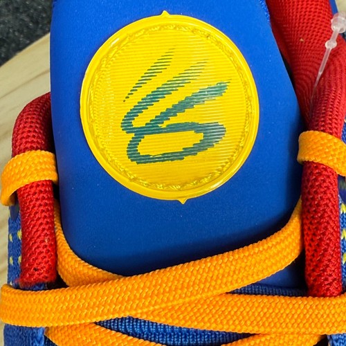UNDER ARMOUR MENS CURRY 4 LOW FLOTRO BASKET BALL #3026620 400 W Extra Blue Laces - Picture 7 of 13