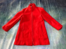J. Crew Women's Red Italian Wool Coat Jacket Size 8p.