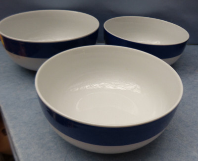 25555. Schüssel   Schüsseln   3 Stück  blau weiss  Expressivo