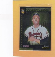 2000 TOPPS BASEBALL GOLDEN GREATS HANK AARON #GA1 BRAVES NMMT *65153