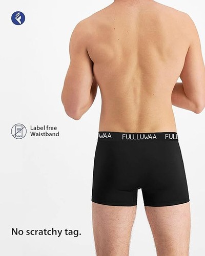 Fullluwaa Boxer Underwear Shorts Mens (Pack of 6) Cotton Briefs Trunks Fitted UK - Picture 3 of 6