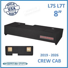 Chevy Silverado 2019 - 2026 Crew Cab Ground Shaker Sub Box 8" Dual Sub Enclosure