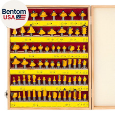Router Bits Set 1/2 Inch Shank - 70 Pcs Router Bit Professional Carbide 1/2 Inc