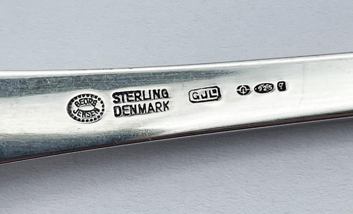 GEORG JENSEN SILVER SPOON BOXED LONDON IMPORT 1971 MODERNIST