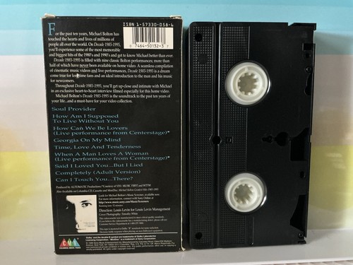Michael Bolton Decade 1985-1995 VHS Video Tape - Picture 2 of 3
