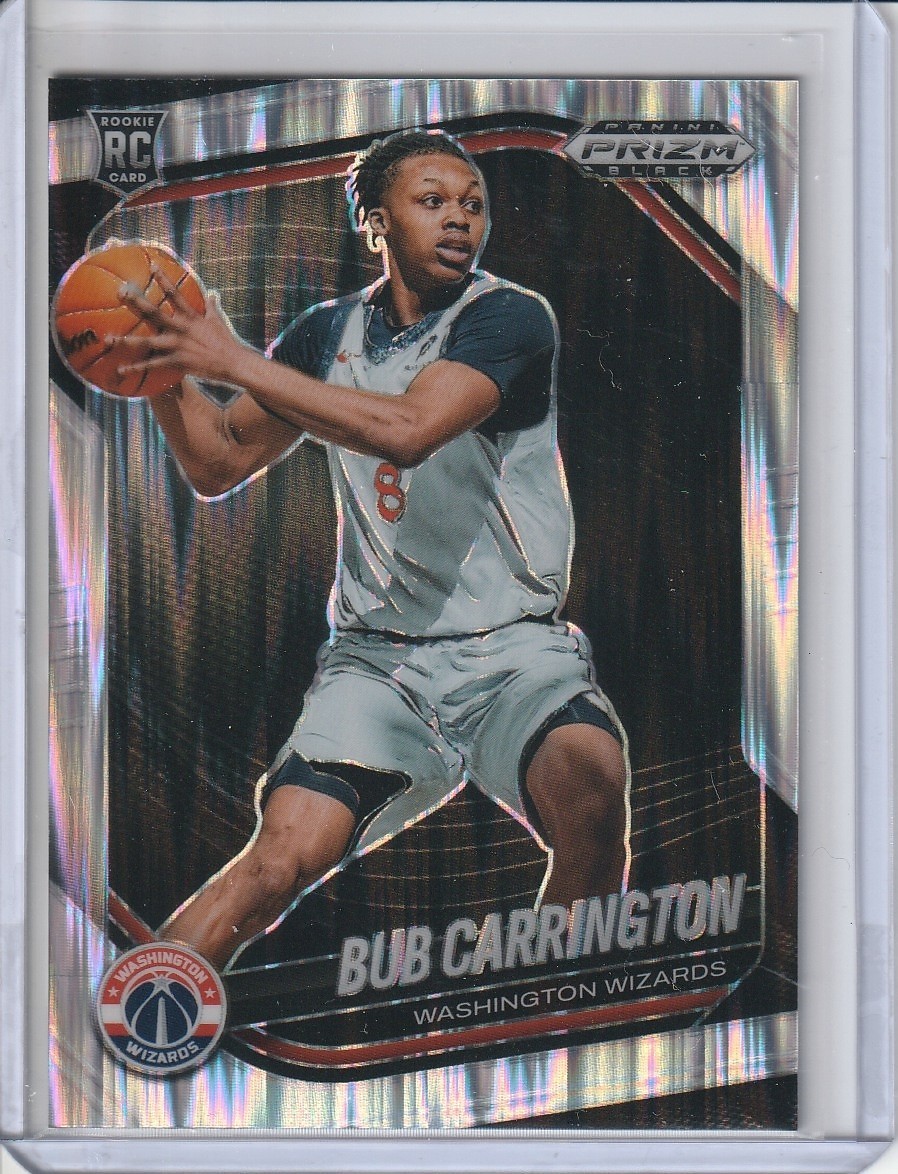 2024-25 Panini Prizm Black - Bub Carrington, #92 Skewed Prizm 232/249