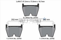 BremsbeläGe Vw Phaeton (3D1, 3D2, 3D3, 3D4, 3D6, 3D7, 3D8, 3D9) 3.2 V6 4Motion B