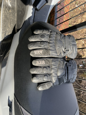 Frank Thomas Black Leather Motorcycle Gloves Size Mens Medium