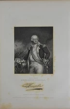Antique Revolutionary War General Benjamin Lincoln Original 1852 Engraving Art