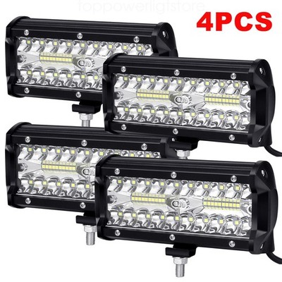 2x 600W LED Arbeitsscheinwerfer 12V 6D Offroad Scheinwerfer Traktor Bagger SUV