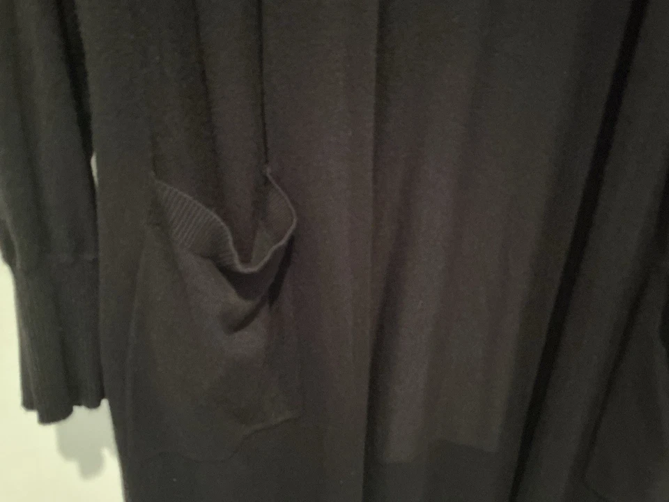 Lagenlook Feinstrickjacke Gr. 56/58 Schwarz Neuwertig - Bild 2 von 2