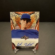 2020 Topps FLASH AUTOGRAPH ORANGE #PA-CW1 Cole Wilcox 5/10 EX/NM 
