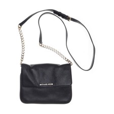 Michael Kors, Umhängetasche, Bedford, Damen, Leder, Schwarz, Einfarbig, 21 #XDq