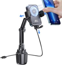Wireless Car Charger Car Cup Phone Holder 15W Fast Charging Auto Clamping Car