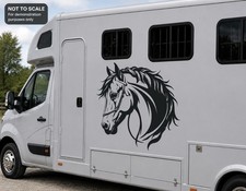 1 x Horse Head Vinyl Decal Horse Box Trailer Stable Door Sticker Equestrian
