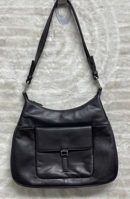 St. John's Bay Brown Authentic Genuine Leather Hobo Shoulder Bag Handbag Purse L