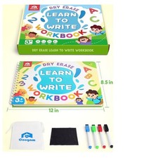 Learn to Write Workbook, Numbers Letters Practicing Book, ABC Alphabet Sight Wor