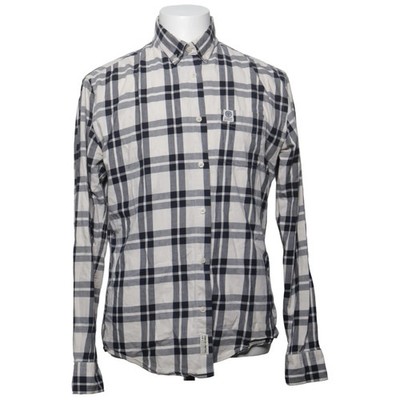 Franklin & Marshall, Flanellhemd, Größe: L, model: alumni, Weiß/Blau #UeT