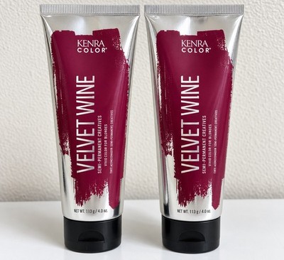 Kenra Color Velvet Wine Semi-Permanent Creative Hair Color 4 oz   Lot of 2