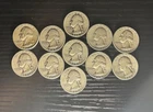 Lot Of 11 - USA Washington Quarters Mixed Years - 90% Silver *Free Shipping*