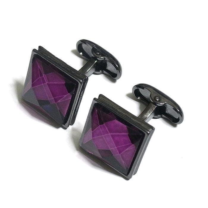 Cufflinks Square Rectangle Decoration Black Cryst… - image 3