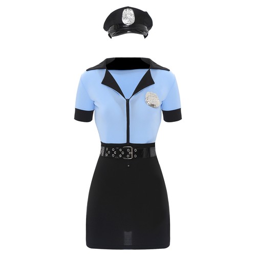 Sexy Halloween Party Costume for Womens Police Outfits Ladies Cop Cosplay Dress - Picture 7 of 15