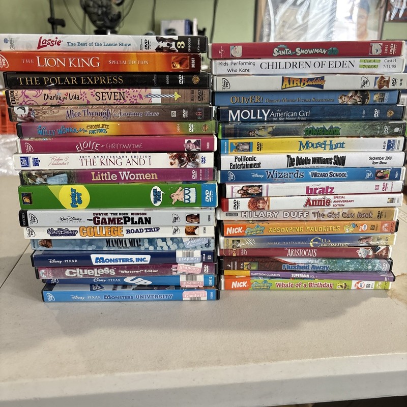 A Collection Of 35 Children’s dvd Movies Preowned