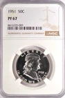 1951 Franklin Half Dollar Proof NGC PF 67 PR67 Gem Silver Coin 50C