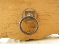 Aldaba de puerta con manija de tirador de anillo de 2,5" para puertas hierro forjado a mano par de dos