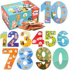 Wooden Floor Puzzles for Kids Ages 3-5,Montessori Preschool Educational Learning