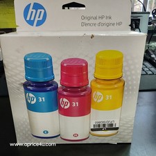 Genuine HP 31 3-Pack  Cyan, Magenta, Yellow Ink Bottles 9C228AN EXP 4/2026
