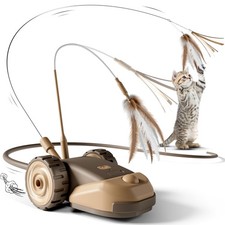 3-in-1 Interactive Cat Toy - 2-Speed Automatic Moving Mouse Cat Toys Self Pla...