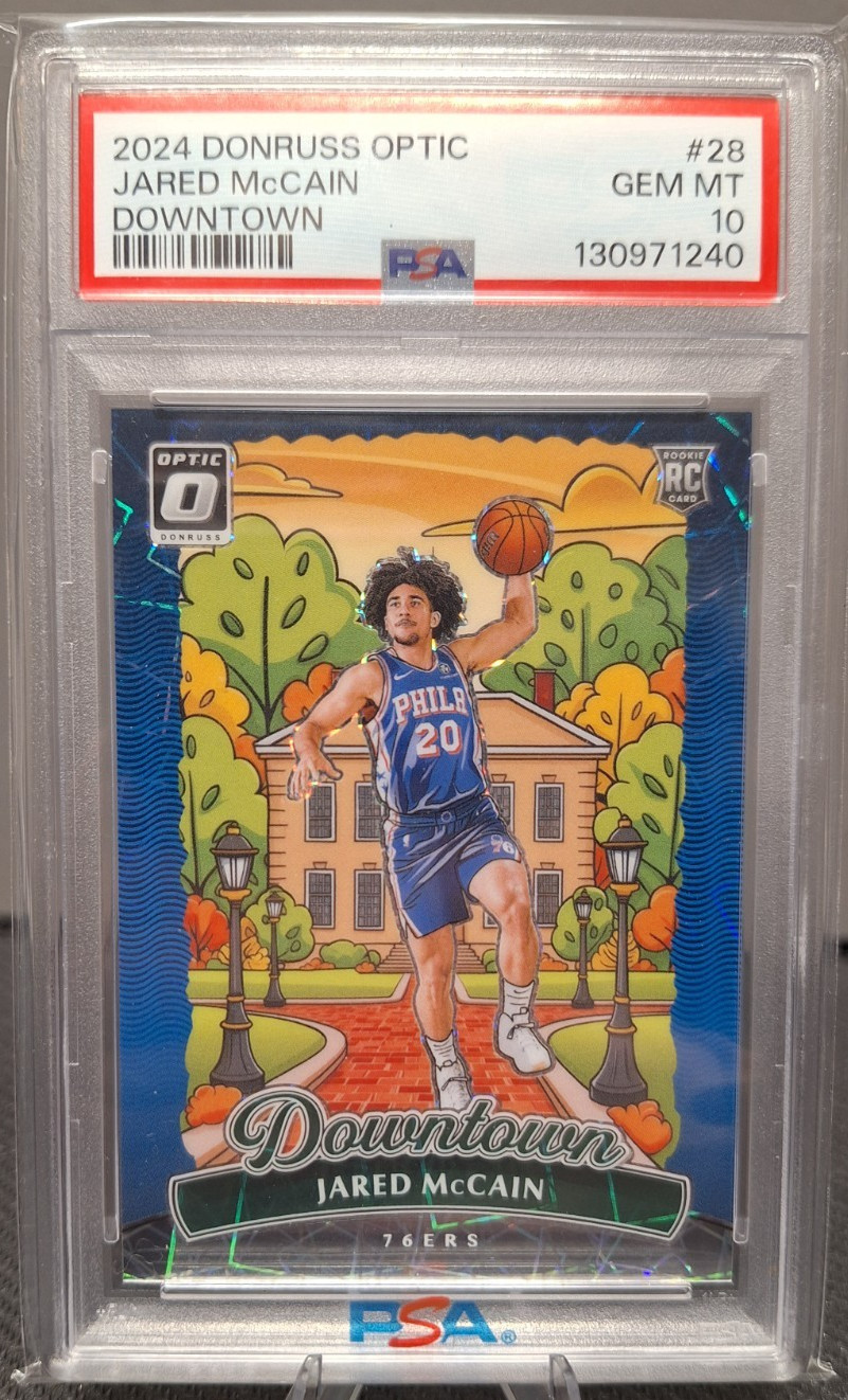 2024 PANINI DONRUSS OPTIC DOWNTOWN #28 JARED MCCAIN PSA 10