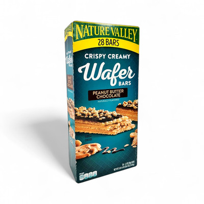 Nature Valley Crispy Creamy Wafer Bars, Peanut Butter Chocolate, 28 Count
