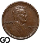 1915 Lincoln Cent Wheat Penny, Choice AU+