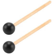 2Pcs Soft Rubber Head Sticks Wood Handle Bell Mallets for Glockenspiel9021