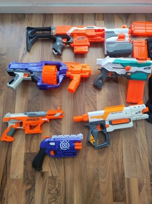 Großes Nerf Blaster Konvolut Set Stryfe uvm. inkl. Weste & Magazinen Bespielt