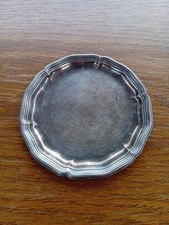 Wilkens & S&ouml;hne 925 Sterling Silber Untersetzer Gl&auml;serteller 12,5 cm Bremen 75g